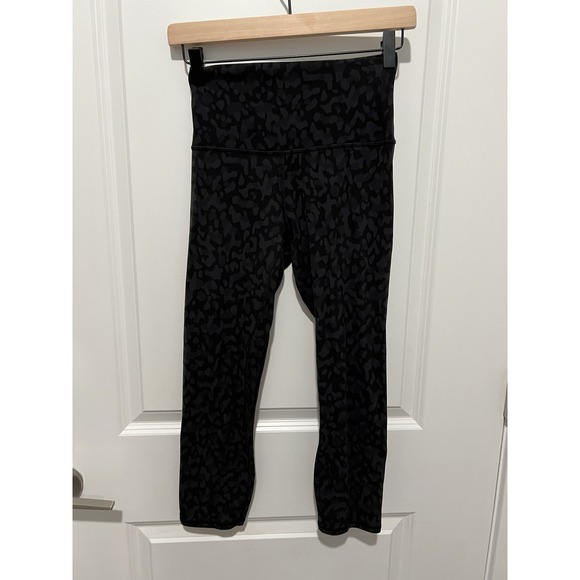 Lululemon Align Crop 23" Leggings Formation Camo Deep Coal Multi Size 4 - Picture 1 of 4
